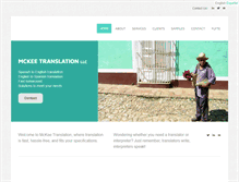 Tablet Screenshot of mckeetranslation.com